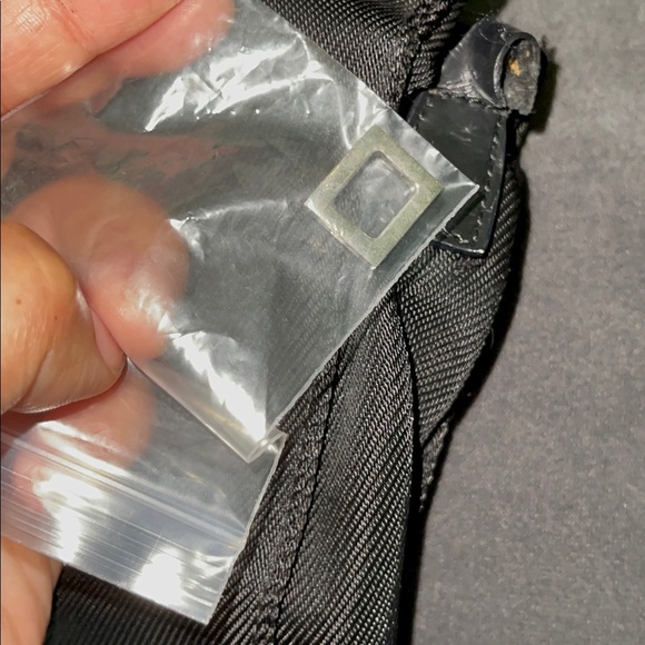 GUCCI 1990s Bamboo Nylon Canvas Bag Black - Picture 8 of 16